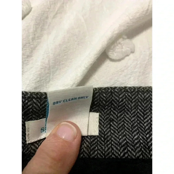 Sundance Mermaid Skirt 14p Gray Tweed Herringbone wool Lined Academia Career - Picture 8 of 9